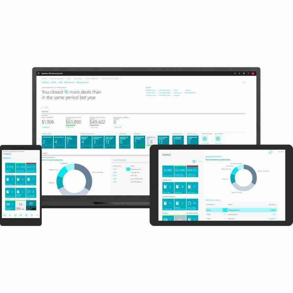business central pantalla